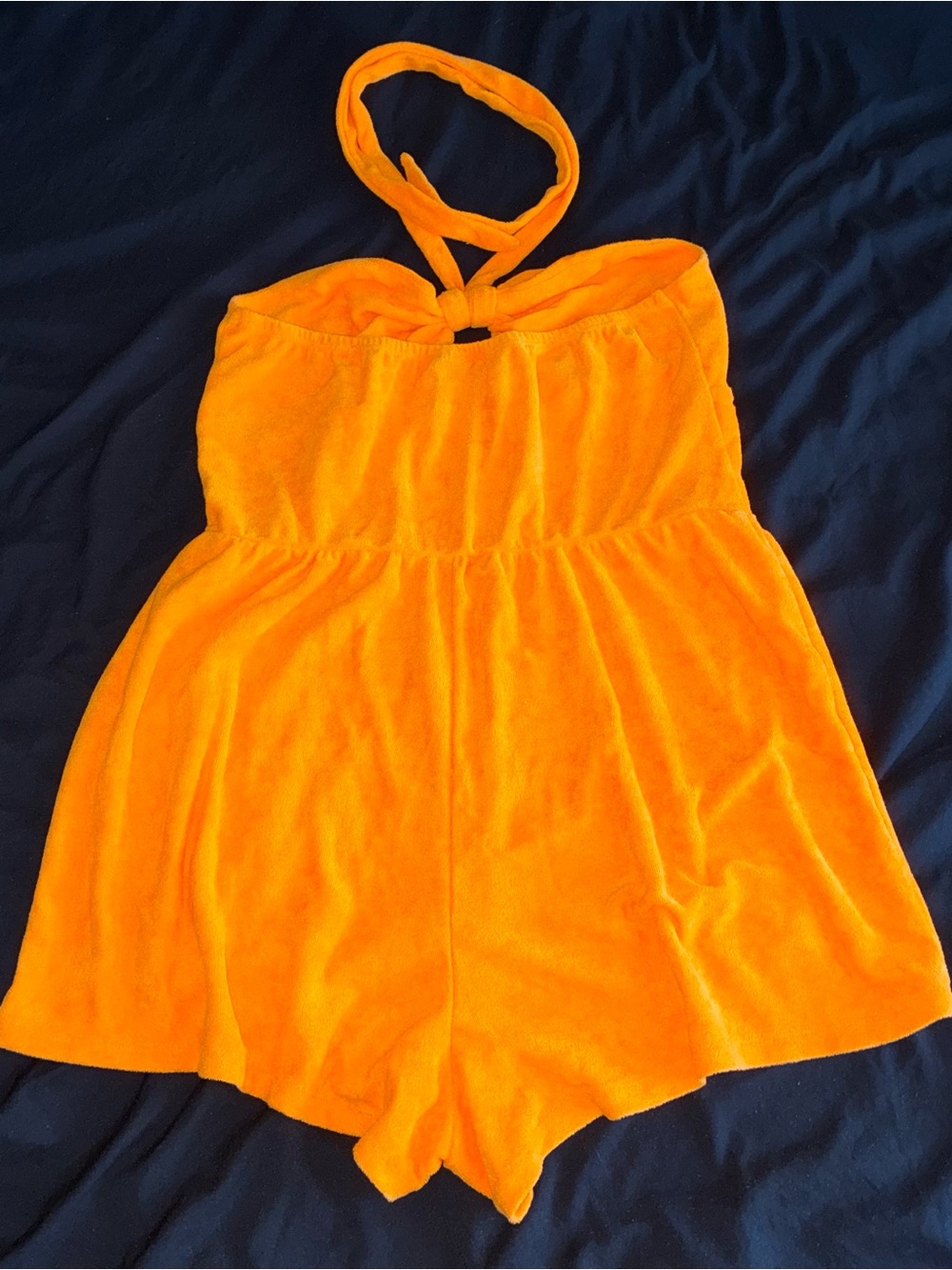 Bright Orange Halter Romper